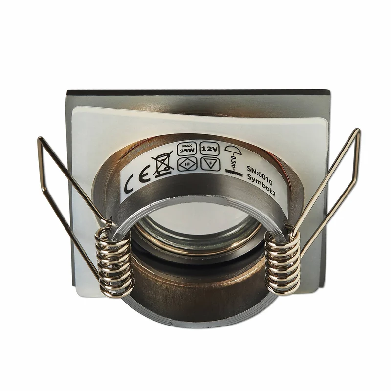Einbaurahmen GU11 MR11 IP44 eckig flach Badezimmer Rahmen 40mm Einbauleuchte