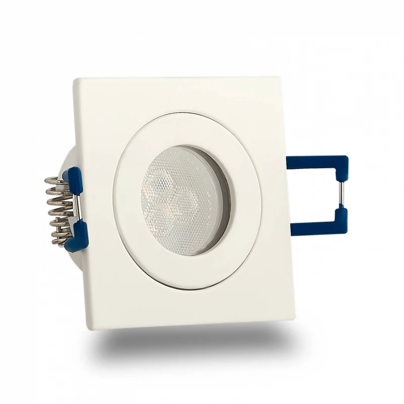 Einbaurahmen GU11 MR11 IP44 eckig flach Badezimmer Rahmen 40mm Einbauleuchte