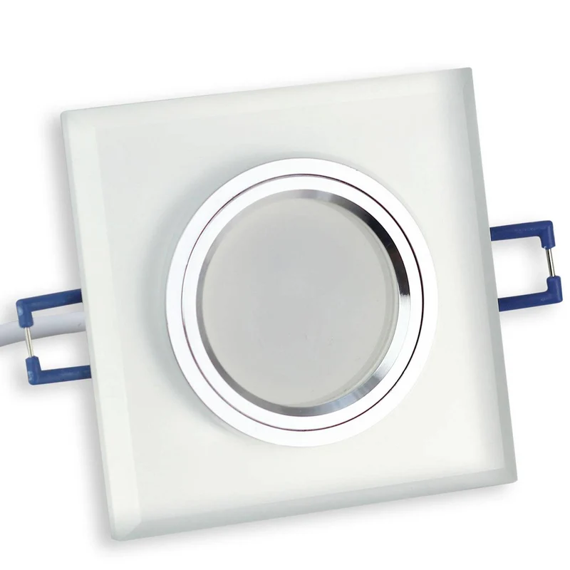 LED Einbaustrahler MR16 12 Volt 5-7W rund eckig Einbauspot Glas 75mm Bohrloch