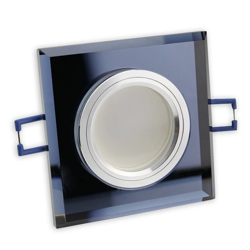LED Einbaustrahler MR16 12 Volt 5-7W rund eckig Einbauspot Glas 75mm Bohrloch