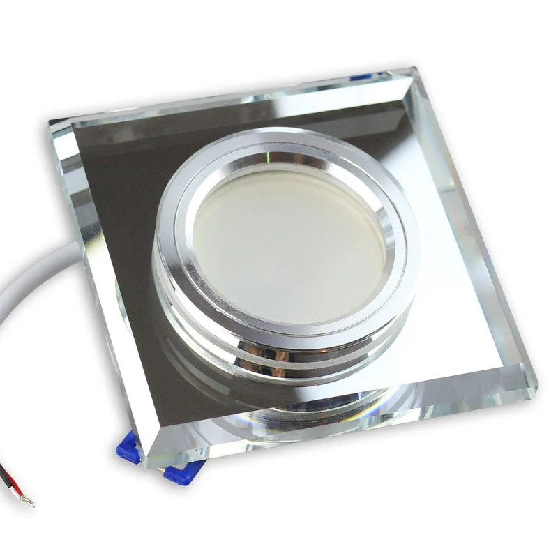 LED Einbaustrahler MR16 12 Volt 5-7W rund eckig Einbauspot Glas 75mm Bohrloch