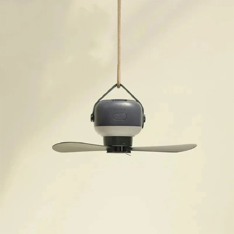 Portabler Kabelloser Deckenventilator mit Fernbedienung und Licht für Zuhause und Camping