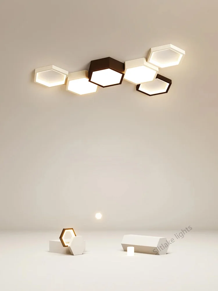 Wabenförmige LED Deckenleuchte Design-Highlight für Wohnzimmer und Esszimmer
