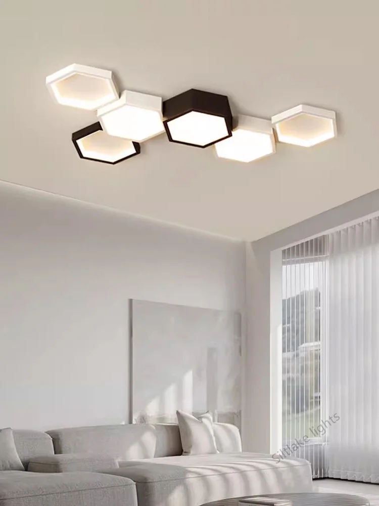 Wabenförmige LED Deckenleuchte Design-Highlight für Wohnzimmer und Esszimmer