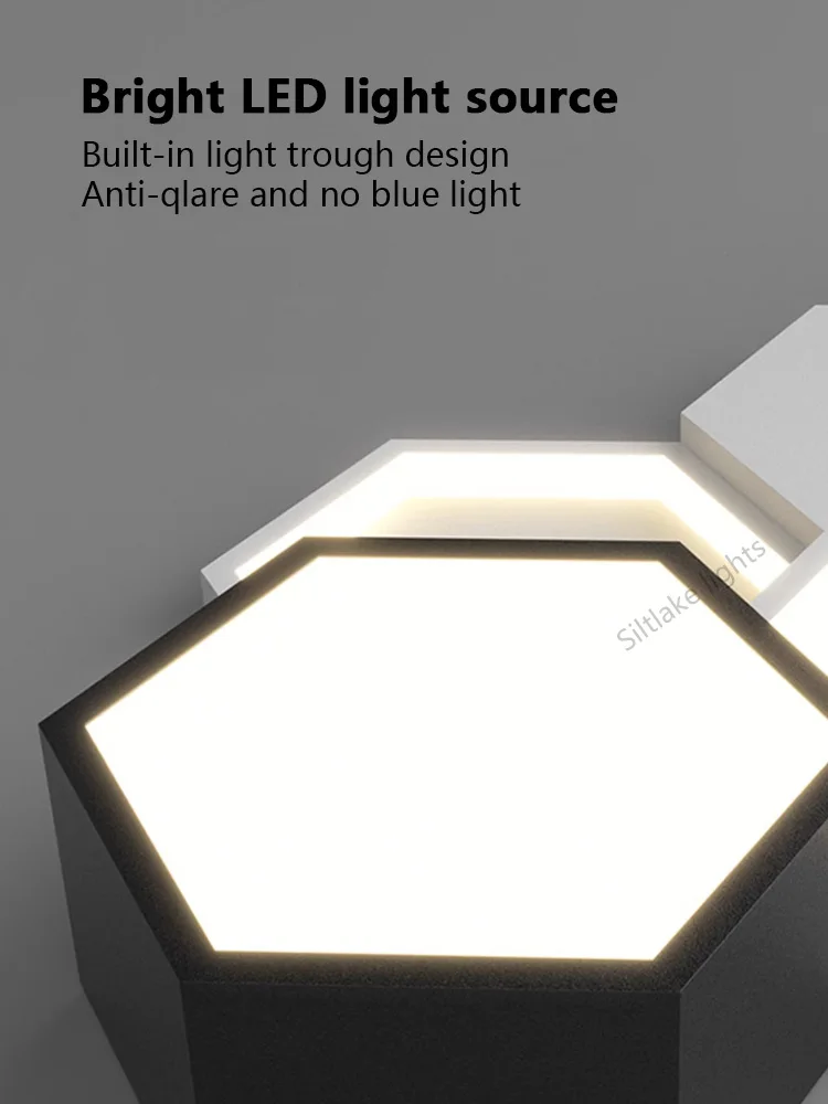 Wabenförmige LED Deckenleuchte Design-Highlight für Wohnzimmer und Esszimmer