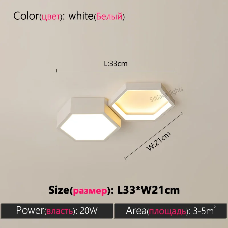 Wabenförmige LED Deckenleuchte Design-Highlight für Wohnzimmer und Esszimmer
