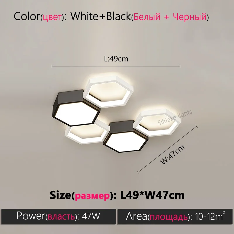 Wabenförmige LED Deckenleuchte Design-Highlight für Wohnzimmer und Esszimmer