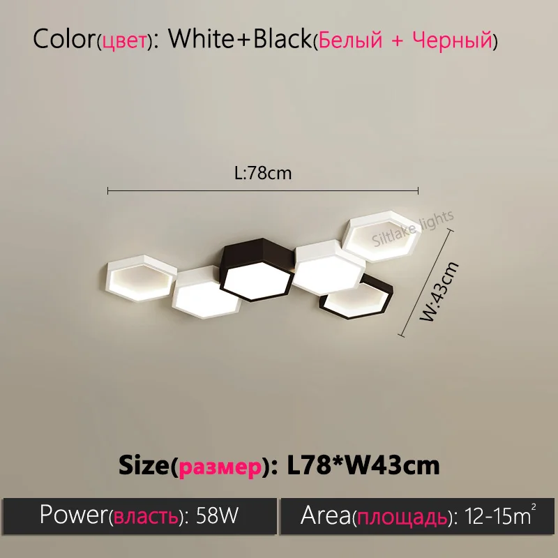 Wabenförmige LED Deckenleuchte Design-Highlight für Wohnzimmer und Esszimmer