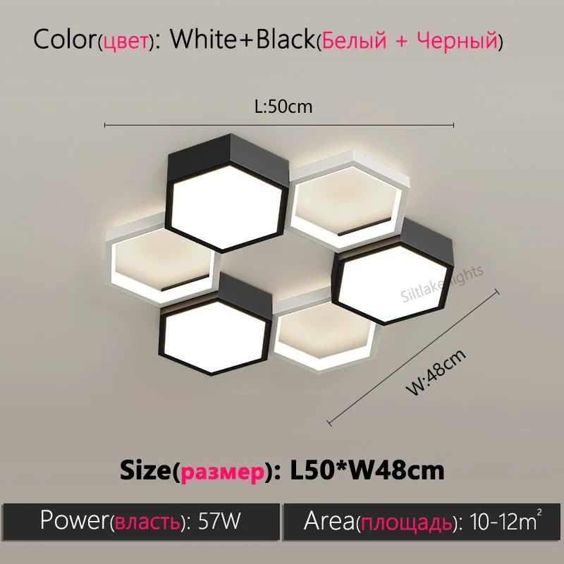 Wabenförmige LED Deckenleuchte Design-Highlight für Wohnzimmer und Esszimmer