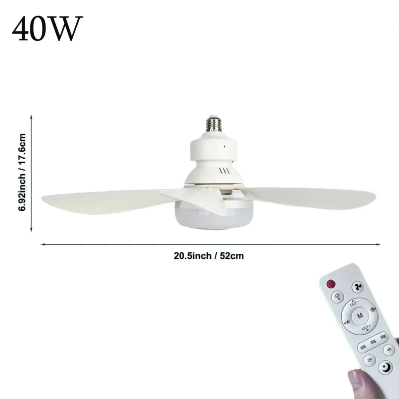 Moderner LED Deckenventilator mit Fernbedienung für Wohnzimmer Stimmungsvoll
