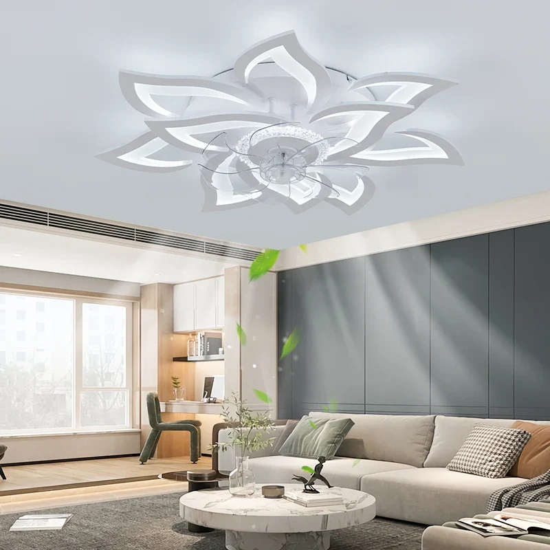 Moderner LED Deckenventilator mit Licht für Esszimmer und Restaurant Gleichmäßig