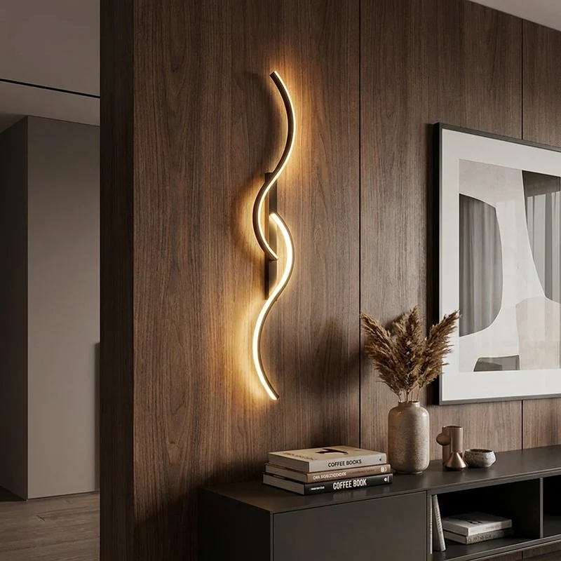 Moderne Minimalistische LED Streifen Wandleuchte für Schlafzimmer und Wohnzimmer