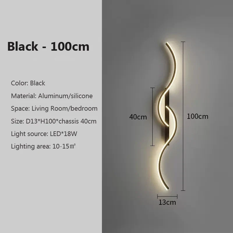 Moderne Minimalistische LED Streifen Wandleuchte für Schlafzimmer und Wohnzimmer