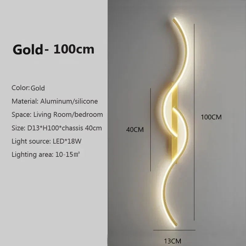 Moderne Minimalistische LED Streifen Wandleuchte für Schlafzimmer und Wohnzimmer