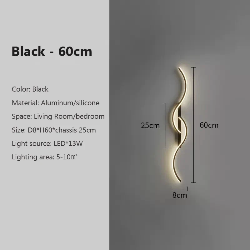 Moderne Minimalistische LED Streifen Wandleuchte für Schlafzimmer und Wohnzimmer