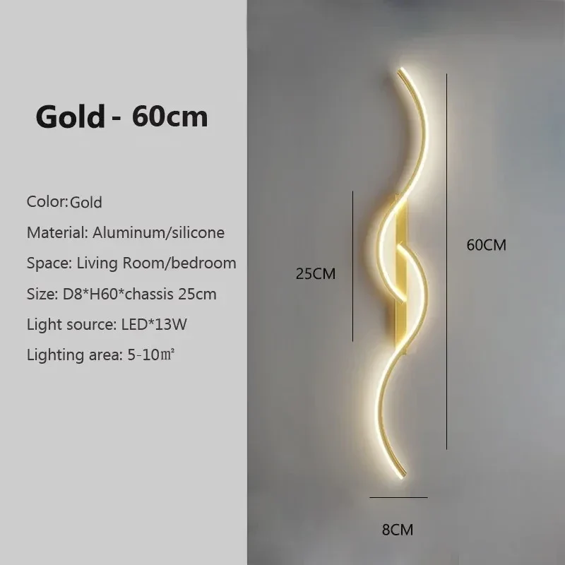 Moderne Minimalistische LED Streifen Wandleuchte für Schlafzimmer und Wohnzimmer
