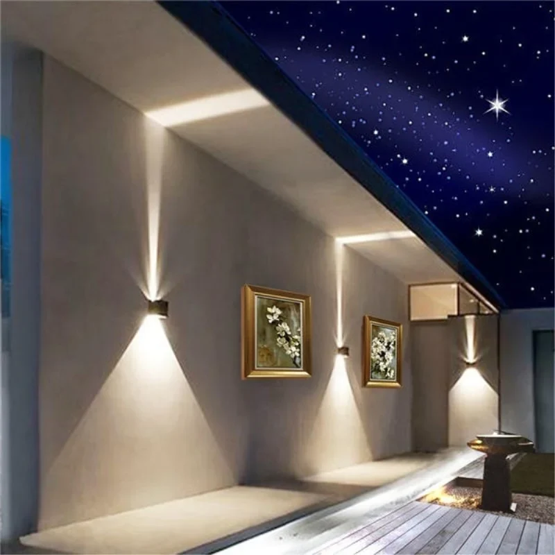 Moderne Aluminium LED Außenwandleuchte Wasserdicht für Garten Terrasse und Fassade