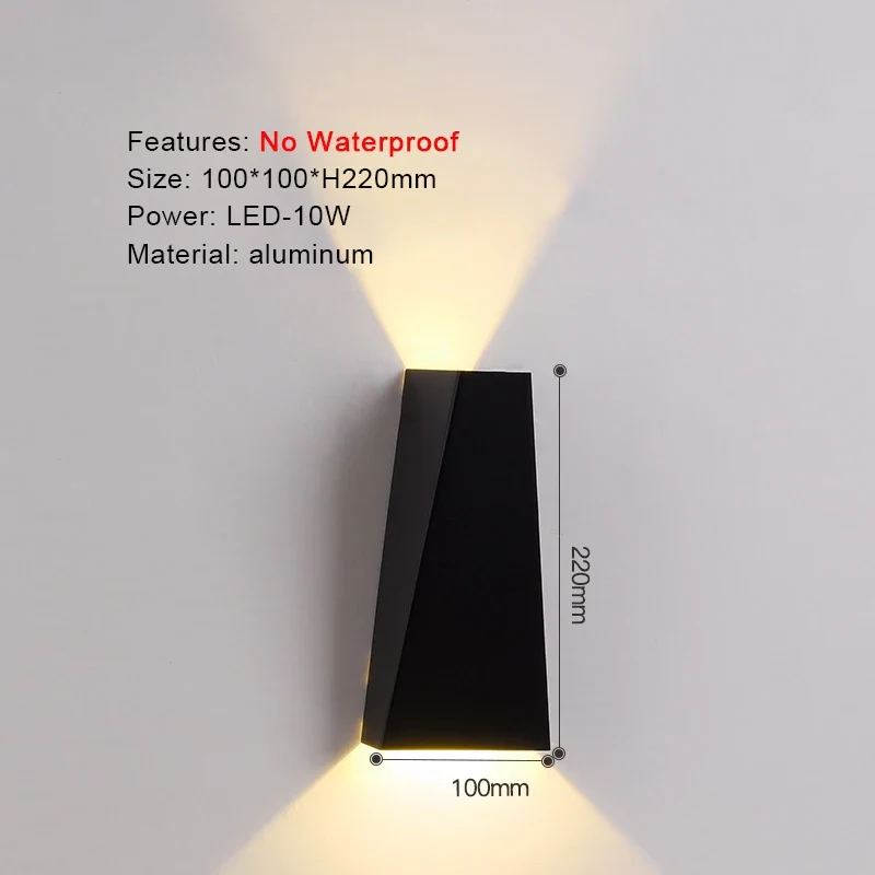 Moderne Aluminium LED Außenwandleuchte Wasserdicht für Garten Terrasse und Fassade
