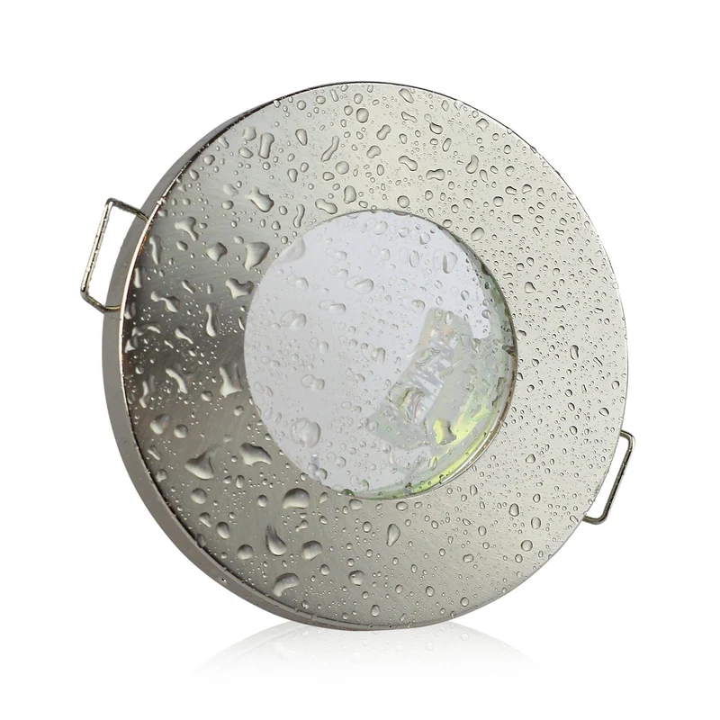 Einbaurahmen GU10 MR16 IP44 rund Badezimmer Gehäuse Sauna Spot LED Halogen
