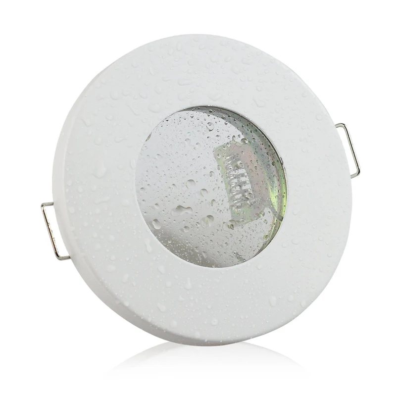 Einbaurahmen GU10 MR16 IP44 rund Badezimmer Gehäuse Sauna Spot LED Halogen