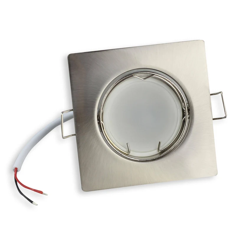 LED Einbaustrahler GU10 230 Volt 1-9 Watt rund eckig Einbauspot 75mm Lochmaß