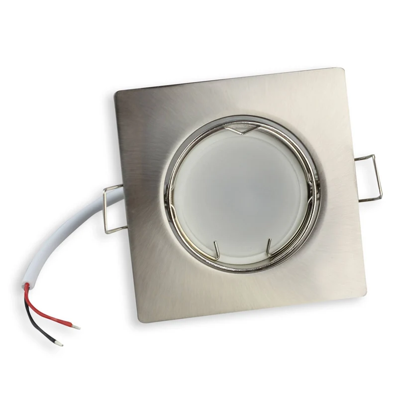 LED Einbaustrahler GU10 230 Volt 1-9 Watt rund eckig Einbauspot 75mm Lochmaß