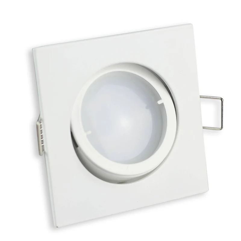 LED Einbaustrahler GU10 230 Volt 1-9 Watt rund eckig schwenkbar Einbauspot