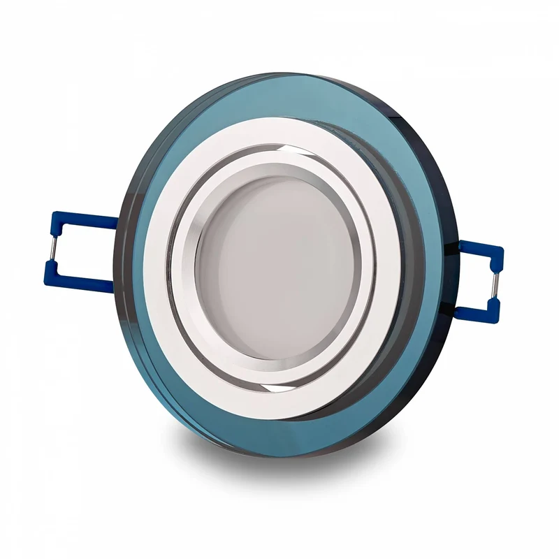 LED Einbaustrahler Glas 5-7W Deckenspot Wandleuchte 75-80mm flach Spot MR16 12V