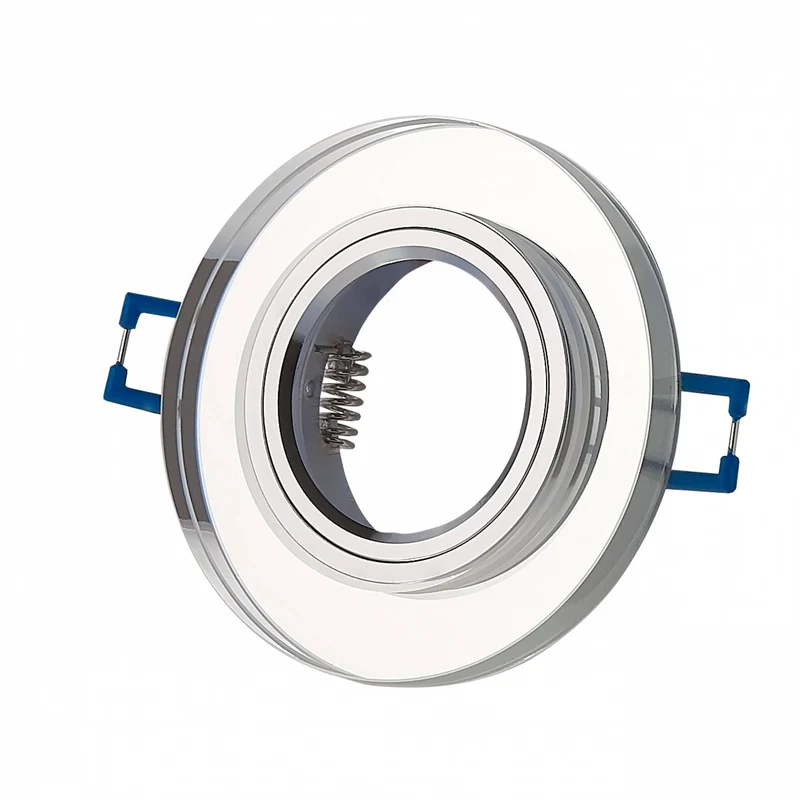 Einbaurahmen GU10 MR16 Glas Rahmen Einbaustrahler 75mm Einbau-Spot LED Halogen