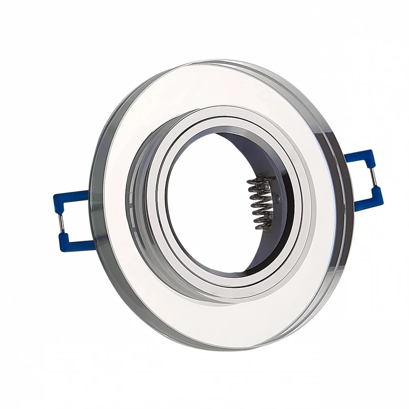 Einbaurahmen GU10 MR16 Glas Rahmen Einbaustrahler 75mm Einbau-Spot LED Halogen