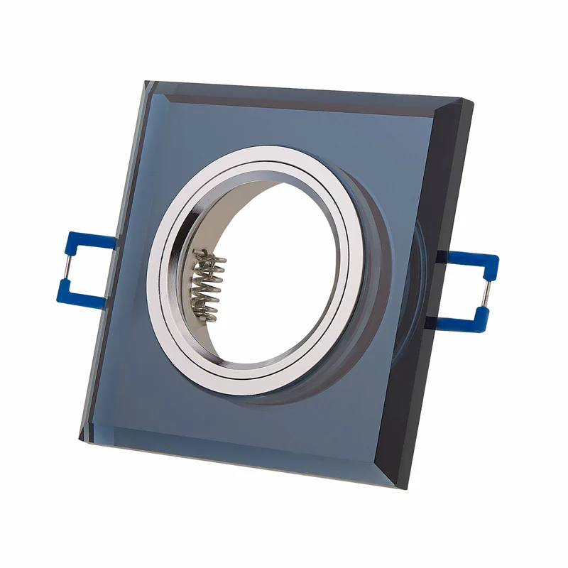 Einbaurahmen GU10 MR16 Glas Rahmen Einbaustrahler 75mm Einbau-Spot LED Halogen