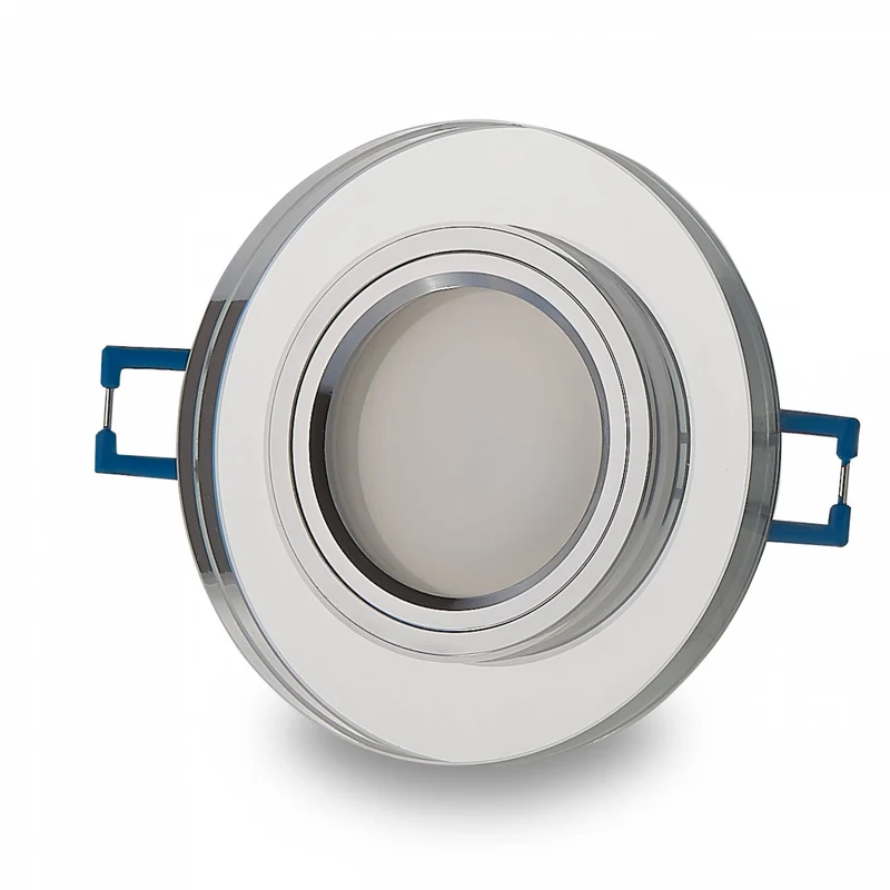Einbaurahmen GU10 MR16 Glas Rahmen Einbaustrahler 75mm Einbau-Spot LED Halogen