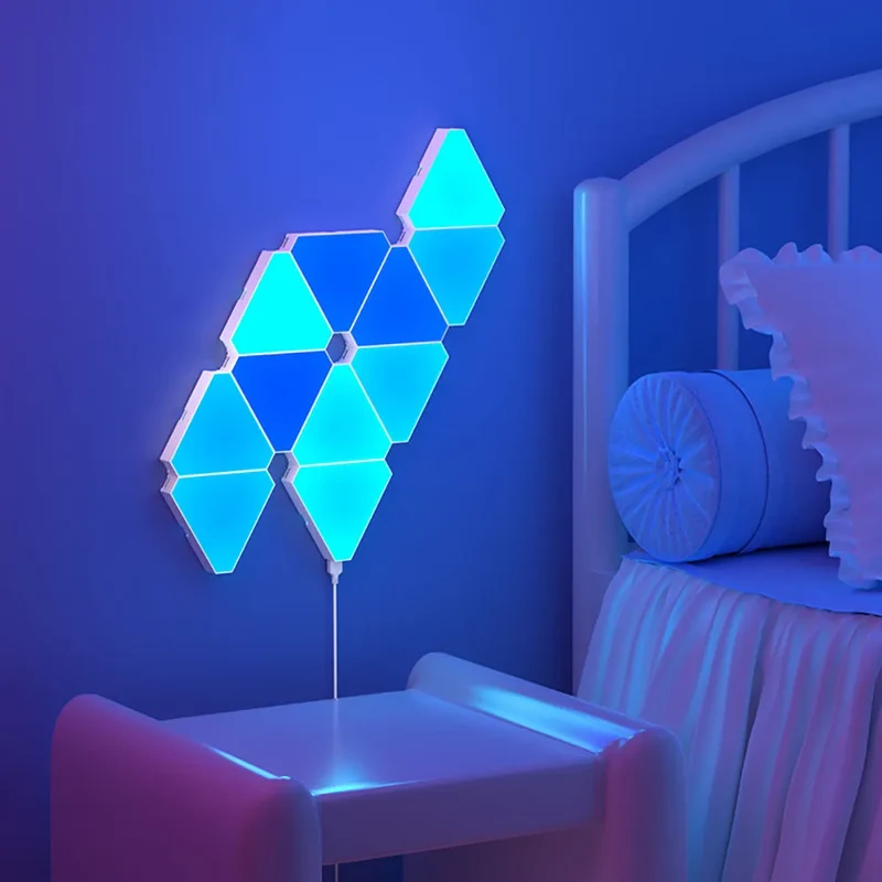 Geometrische Smart RGB Wandleuchte für modernes Büro und Schlafzimmer