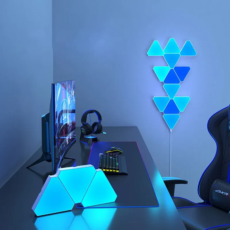 Geometrische Smart RGB Wandleuchte für modernes Büro und Schlafzimmer