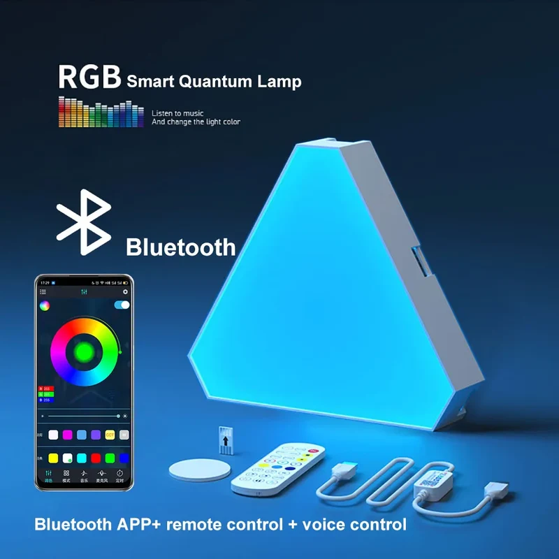 Geometrische Smart RGB Wandleuchte für modernes Büro und Schlafzimmer