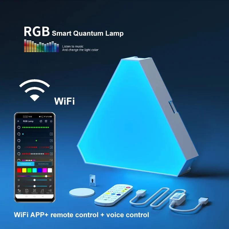 Geometrische Smart RGB Wandleuchte für modernes Büro und Schlafzimmer