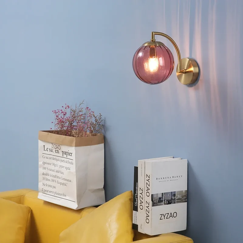 Moderne LED Farbglas Wandleuchte für Wohnzimmer und Schlafzimmer
