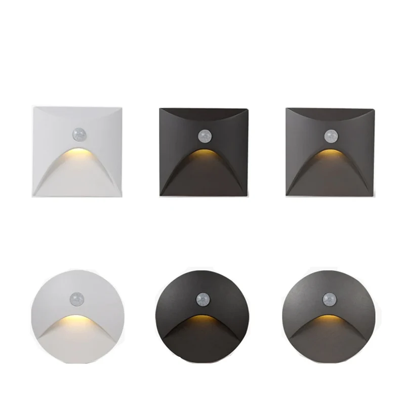 Moderne LED Stufenleuchte mit Bewegungsmelder für Treppenhaus und Korridor