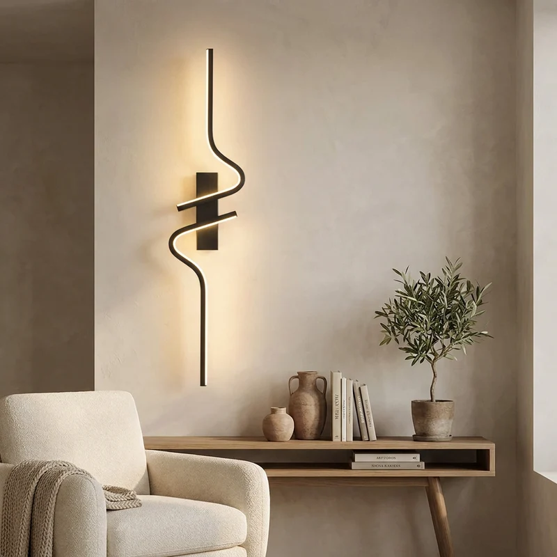 Moderne Minimalistische LED Wandleuchte für Schlafzimmer und Wohnzimmer