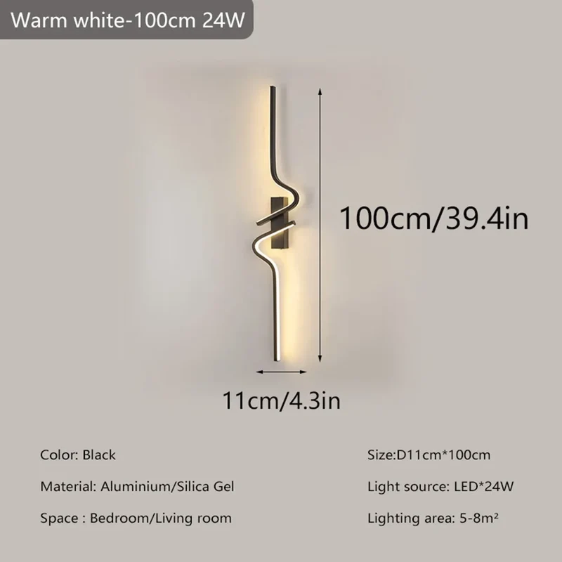 Moderne Minimalistische LED Wandleuchte für Schlafzimmer und Wohnzimmer