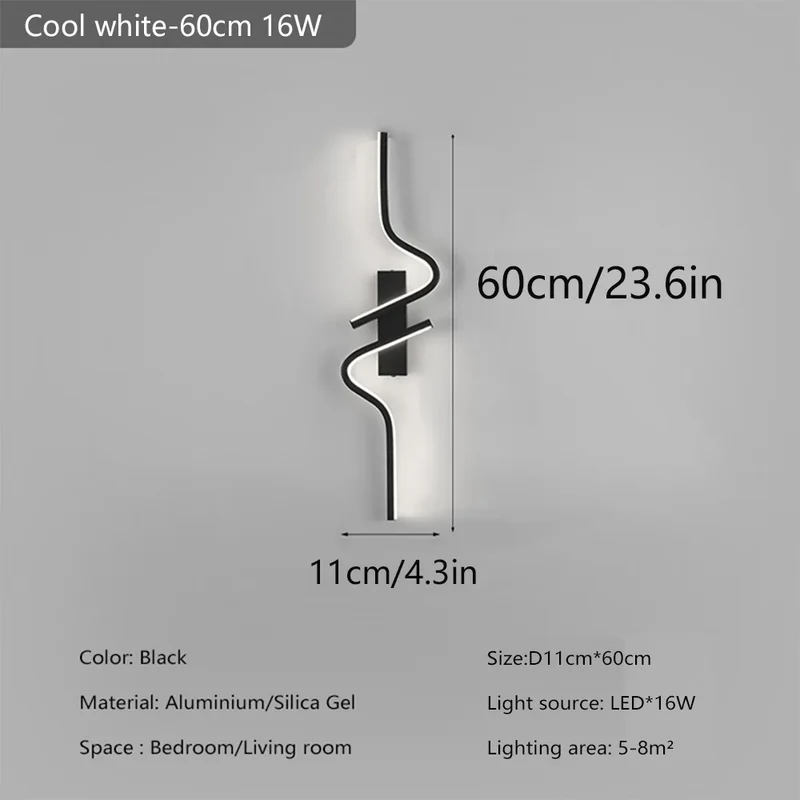 Moderne Minimalistische LED Wandleuchte für Schlafzimmer und Wohnzimmer