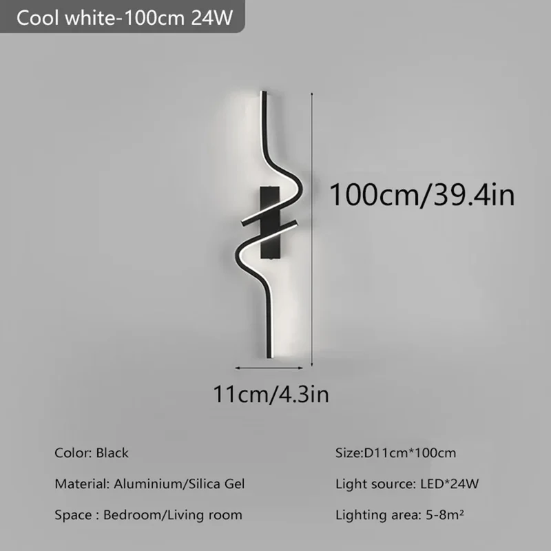 Moderne Minimalistische LED Wandleuchte für Schlafzimmer und Wohnzimmer