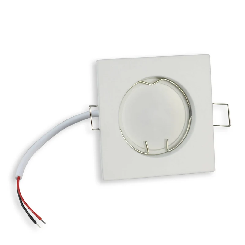 LED Einbaustrahler GU10 230 Volt 1-9 Watt rund eckig Einbauspot 60mm