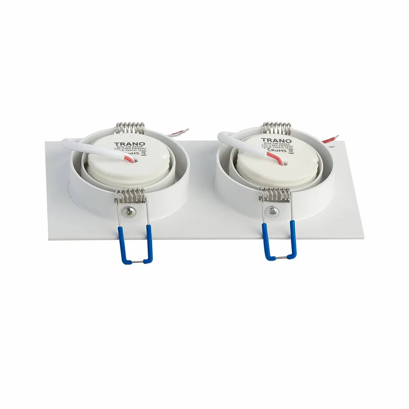 LED Einbaustrahler flach eckig 3W 5W 6,5W Einbaurahmen Deckenspot 230V dimmbar