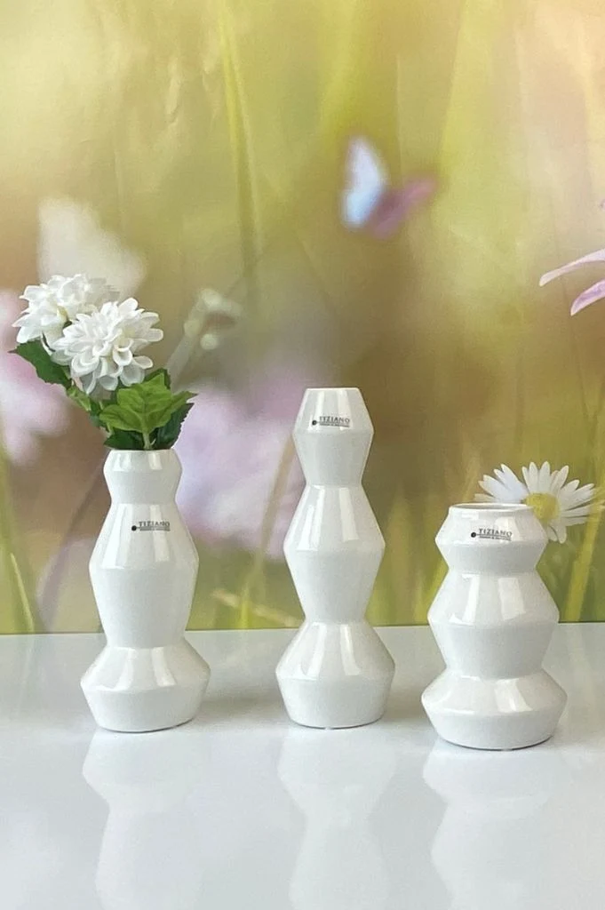 Vase Silandro creme-weiß