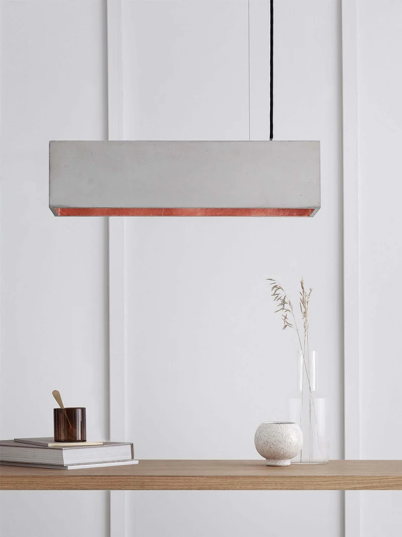 Gantlights B4 LED-Pendelleuchte Beton 56cm dimmbar