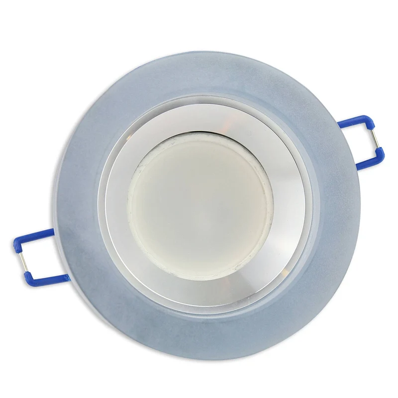 LED Einbaustrahler eckig rund aus Glas 1-9W weiß oder schwarz matt GU10 230V