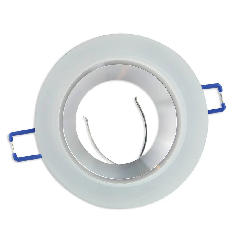 LED Einbaustrahler eckig rund aus Glas 1-9W weiß oder schwarz matt GU10 230V