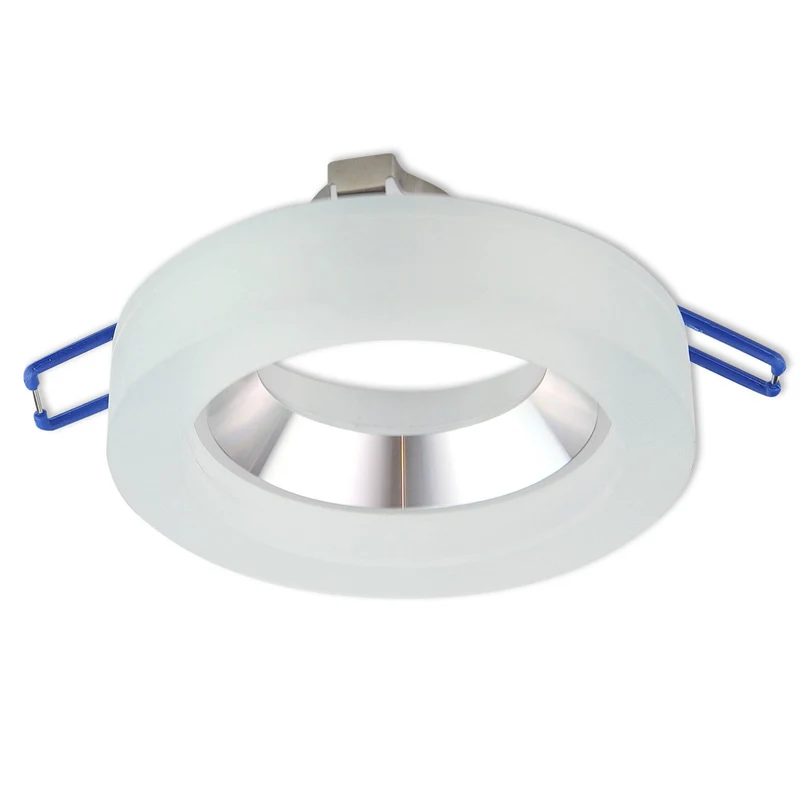 LED Einbaustrahler eckig rund aus Glas 1-9W weiß oder schwarz matt GU10 230V