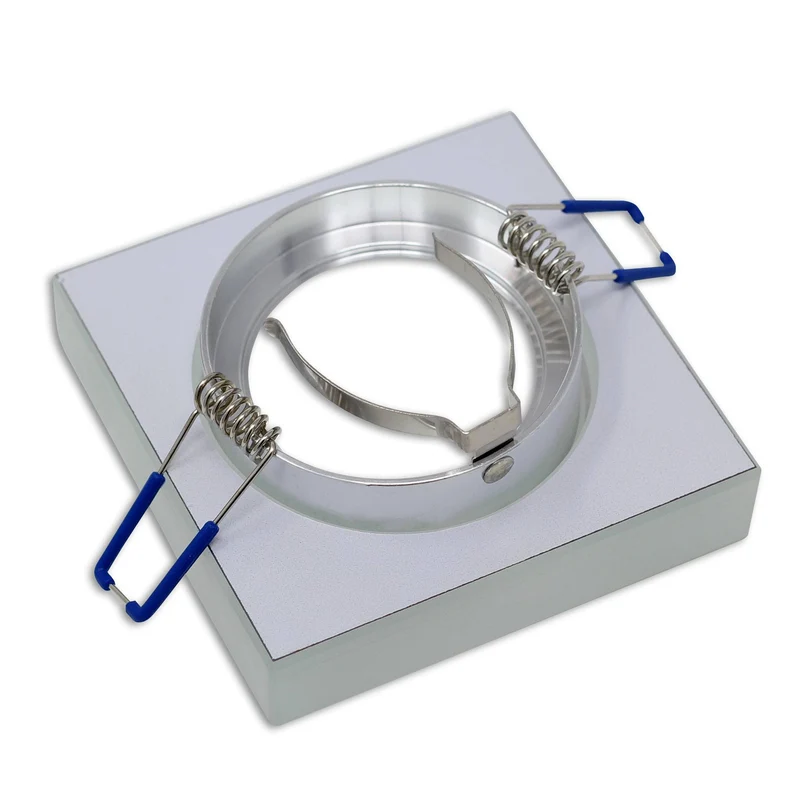 LED Einbaustrahler eckig rund aus Glas 1-9W weiß oder schwarz matt GU10 230V